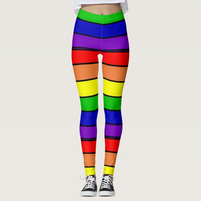 Lesbisk LGBT-Pridets regnbåge Leggings (Framsida)
