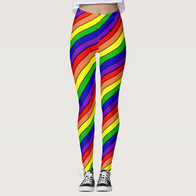 Lesbisk LGBT-Pridets regnbåge Leggings (Framsida)