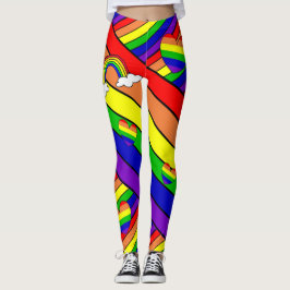 Lesbisk LGBT-Pridets regnbåge Leggings
