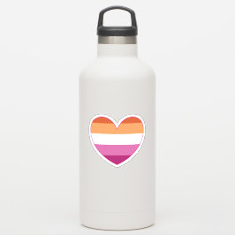 Lesbisk LGBTQ+ Pride och stöd för regnbåge Heart S Klistermärken