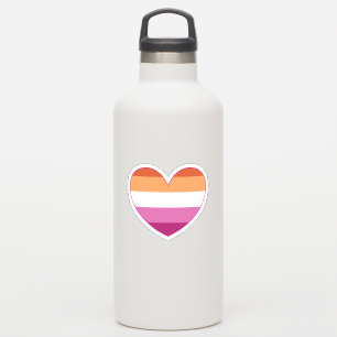 Lesbisk LGBTQ+ Pride och stöd för regnbåge Heart S Klistermärken