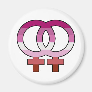 Lesbisk magnet för prideflaggaVenus symbol
