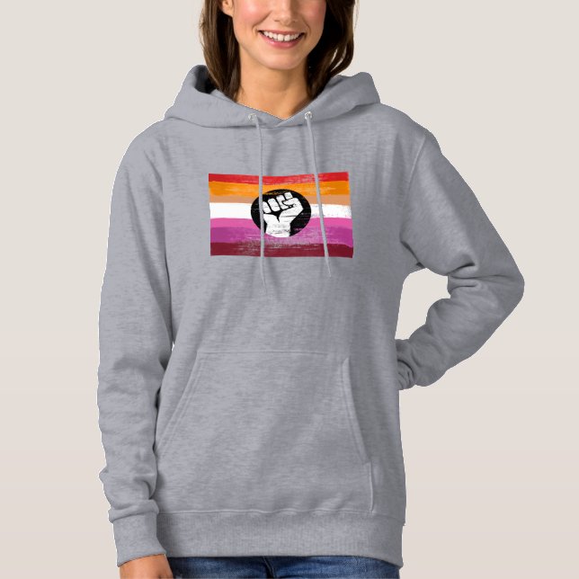 Lesbisk Målad Protestfana T Shirt (Framsida)
