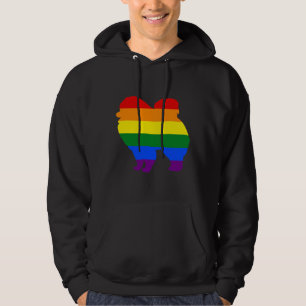 Lesbisk Mamma Pommern Rainbow Lgbt Flagga 122 Hoodie