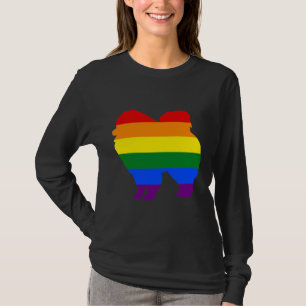 Lesbisk Mamma Pommern Rainbow Lgbt Flagga 122 T Shirt