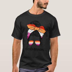 Lesbisk mamma rödt osett hår bunt HBTQ stödjande a T Shirt