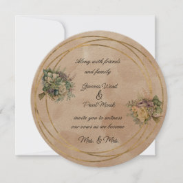 Lesbisk Möhippa Bouquet Blommigt Bröllop Inbjudningar