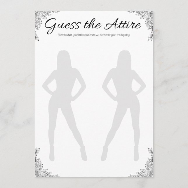 Lesbisk Möhippa Game, gissa Attire Inbjudningar (Framsida)