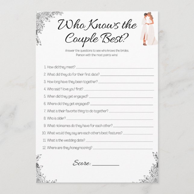 Lesbisk Möhippa Game, som känner paret Inbjudningar (Framsida)