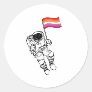 Lesbisk Moonwomen Pride Runt Klistermärke