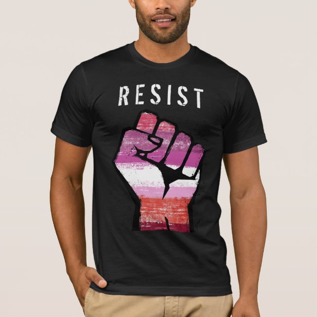 Lesbisk motstånd t shirt (Framsida)