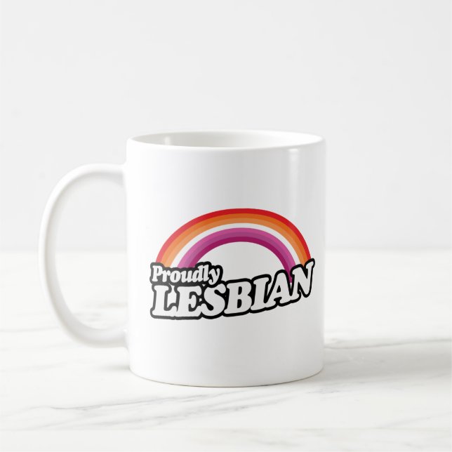 Lesbisk och stolt kaffemugg (Vänster)