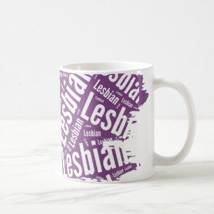 LESBISK ORDMÖNSTERVIT - .PNG KAFFEMUGG