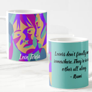 Lesbisk på alla hjärtans dag Rumi Quote Kaffemugg