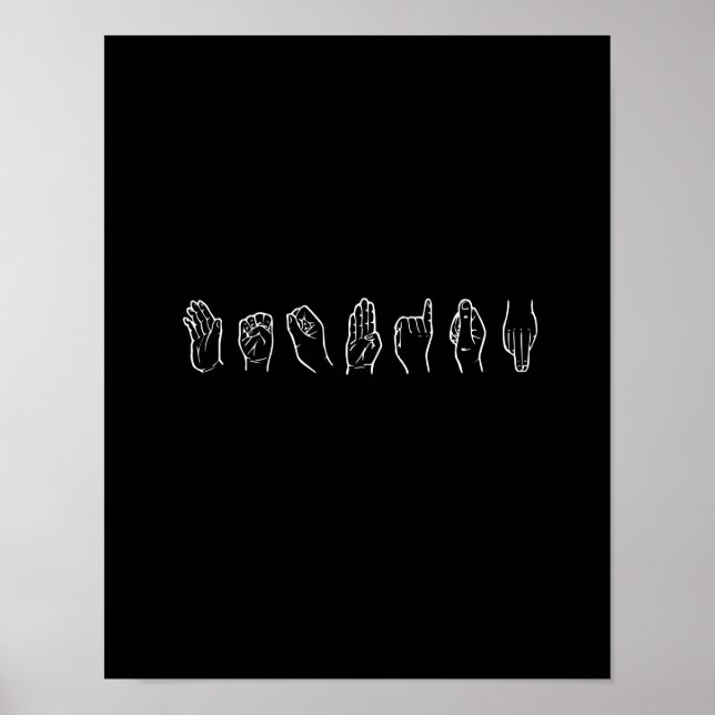 LESBISK PÅ SIGN-SPRÅK POSTER (Framsidan)