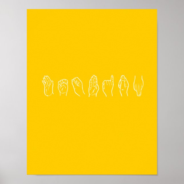 LESBISK PÅ SIGN-SPRÅK POSTER (Framsidan)