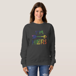 Lesbisk Par I är Hers matchande HBT-Pride T Shirt