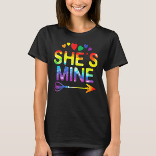 Lesbisk par Shes Mine Matching LGB Pride 2 T Shirt