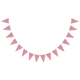 Lesbisk Pride Abstrakt Zen Flower Petals Rosa Vimplar