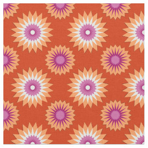 Lesbisk pride färg /orange blomma mönster tyg