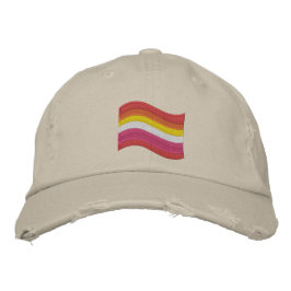 Lesbisk Pride Flagga Broied Baseball Cap Broderad Keps
