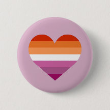 Lesbisk Pride Flagga Heart Design Badge Pride 2024