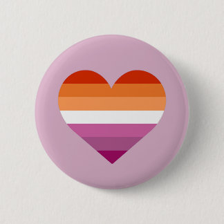 Lesbisk Pride Flagga Heart Design Badge Pride 2024 Knapp