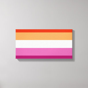 Lesbisk Pride Flagga LGBTQ Canvastryck