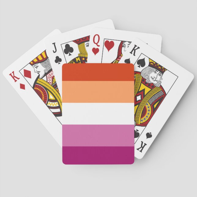 Lesbisk Pride Flagga LGBTQ Casinokort (Baksidan)