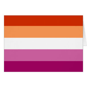 Lesbisk Pride Flagga LGBTQ Hälsningskort