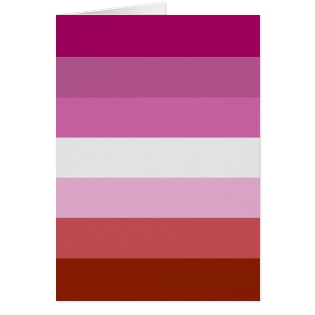 Lesbisk Pride Flagga LGBTQ Hälsningskort (Framsidan)