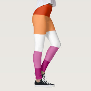 Lesbisk Pride Flagga LGBTQ Leggings
