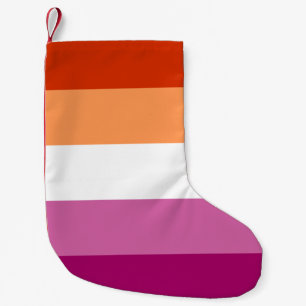 Lesbisk Pride Flagga LGBTQ Liten Julstrumpa