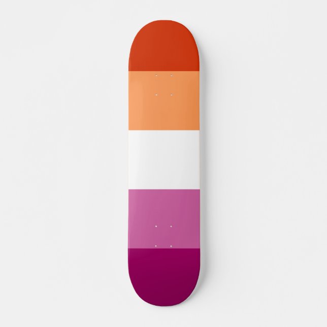 Lesbisk Pride Flagga LGBTQ Mini Skateboard Bräda 18,5 Cm (Framsida)