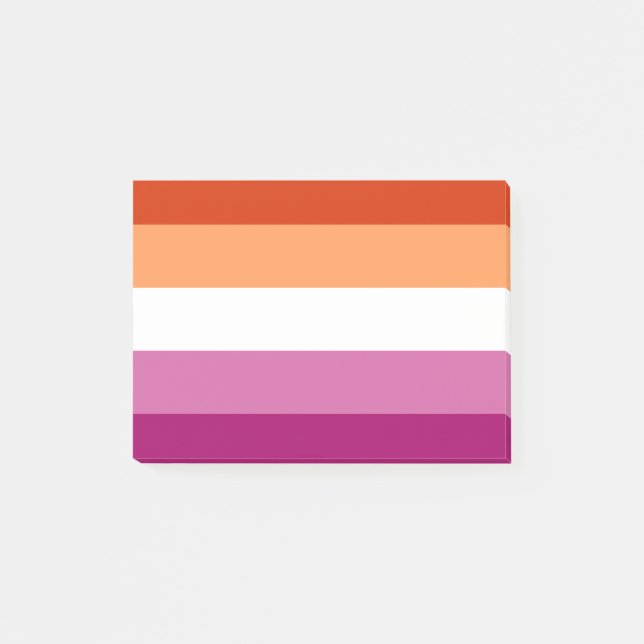 Lesbisk Pride Flagga LGBTQ Post-it Block (Framsida)