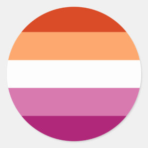 Lesbisk Pride Flagga LGBTQ Runt Klistermärke