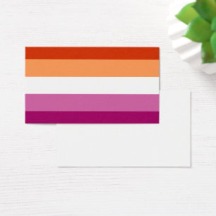 Lesbisk Pride Flagga LGBTQ Visitkort