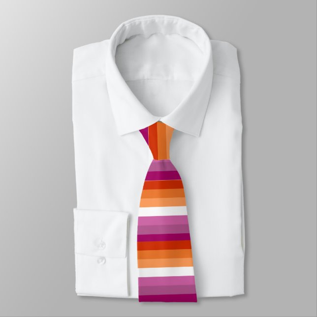 Lesbisk Pride Flagga Neck Tie Slips (Bunden)