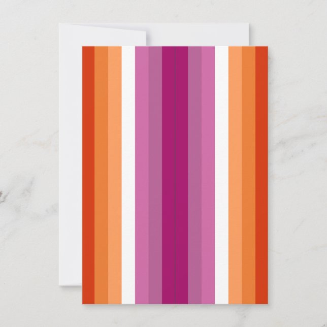 Lesbisk Pride Flagga Orange Rosa Pack om 2 Bokmärk (Framsida)