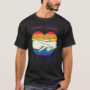 Lesbisk Pride Flagga Sten Pappra saxar Lesbisk Pri T Shirt