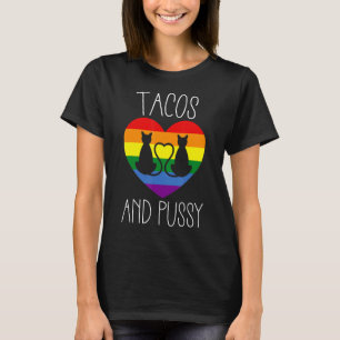 Lesbisk Pride Gay pride Saker, Katter och Tacos Äl T Shirt
