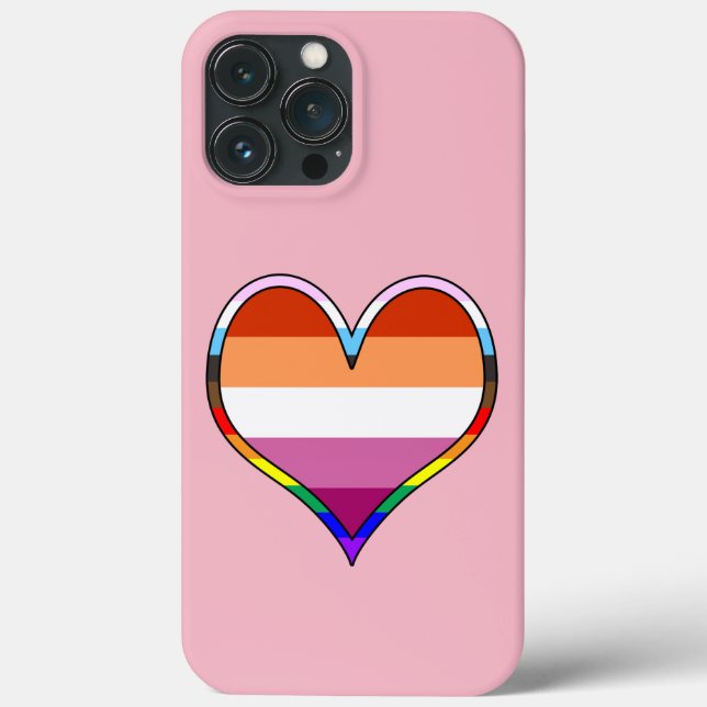 Lesbisk Pride Heart Fodral-Mate iphone case (Baksida)