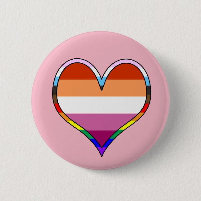 Lesbisk Pride Heart-knapp Knapp (Framsida)