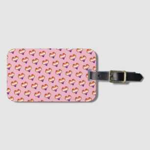 Lesbisk Pride Heart Mönster Luggage Tag Bagagebricka