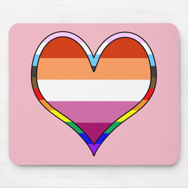 Lesbisk Pride Heart Musmatta (Framsidan)