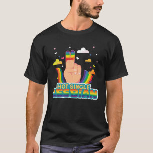 Lesbisk Pride Hett med en Lesbisk Flagga T Shirt