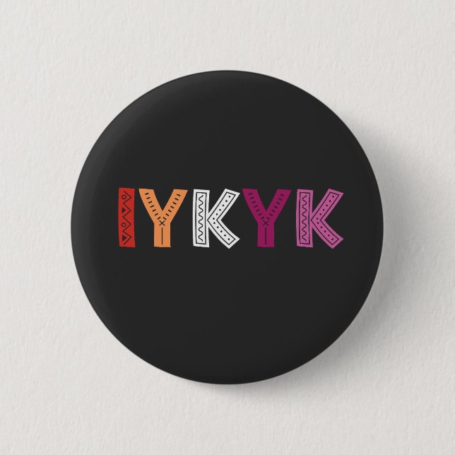 Lesbisk Pride IYKYK Knapp (Framsida)