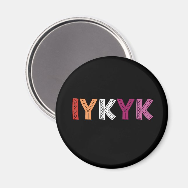 Lesbisk Pride IYKYK Magnet (Front/Back)