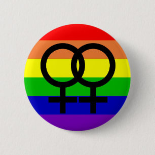 Lesbisk pride knapp