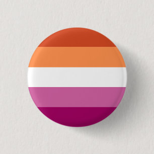 Lesbisk pride knäppas (orangen/rosor) knapp